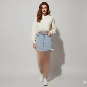 دامن جین زنانه برند قد 40