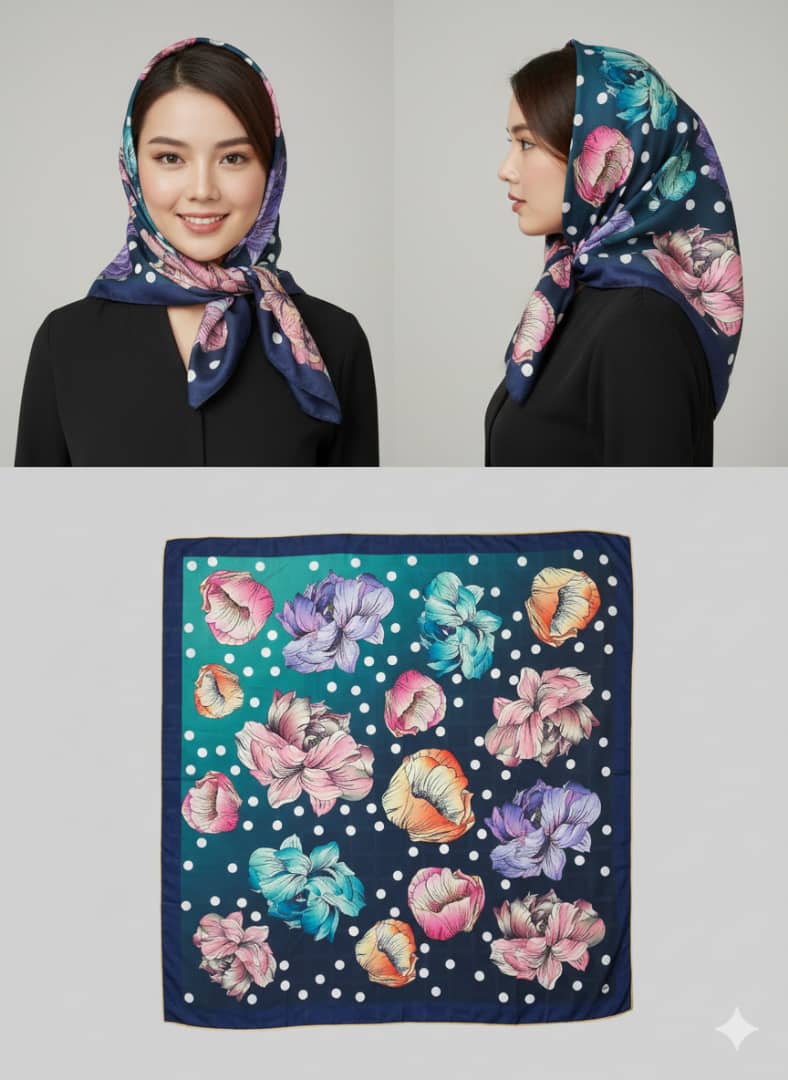 روسری زنانه طرح گل